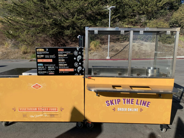 Lightly used custom food cart