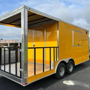 2024 8.5 X 20 TA YELLOW CONCESSION TRAILER