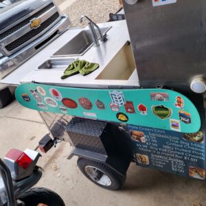Food Cart with Blackstone Griddle and Solar-Powered LED Lighting