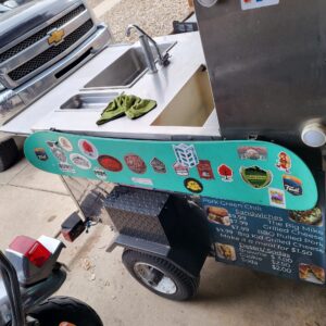 Food Cart with Blackstone Griddle and Solar-Powered LED Lighting