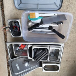 Food Cart with Blackstone Griddle and Solar-Powered LED Lighting