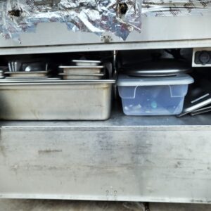 Food Cart with Blackstone Griddle and Solar-Powered LED Lighting