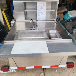 Food Cart with Blackstone Griddle and Solar-Powered LED Lighting