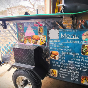 Food Cart with Blackstone Griddle and Solar-Powered LED Lighting