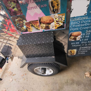 Food Cart with Blackstone Griddle and Solar-Powered LED Lighting