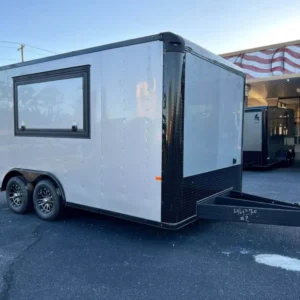 2024 8.5X22 TA3 WHITE BLACKOUT BBQ TRAILER Stock