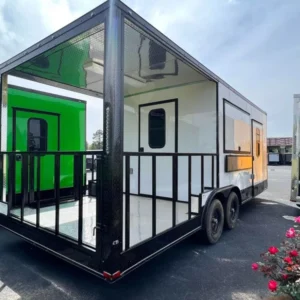 2024 8.5X22 TA3 WHITE BLACKOUT BBQ TRAILER Stock