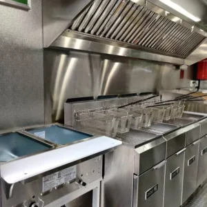 8.5 X 28 TA2 BBQ TRAILER FULLY EQUIPPED WITH WALK-IN COOLER & BATHROOM