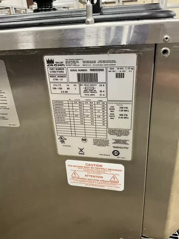 2018 Taylor C709 Soft Serve Ice Cream Machine - Image 4