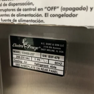 Electro Freeze Countertop Soft Serve Ice Cream