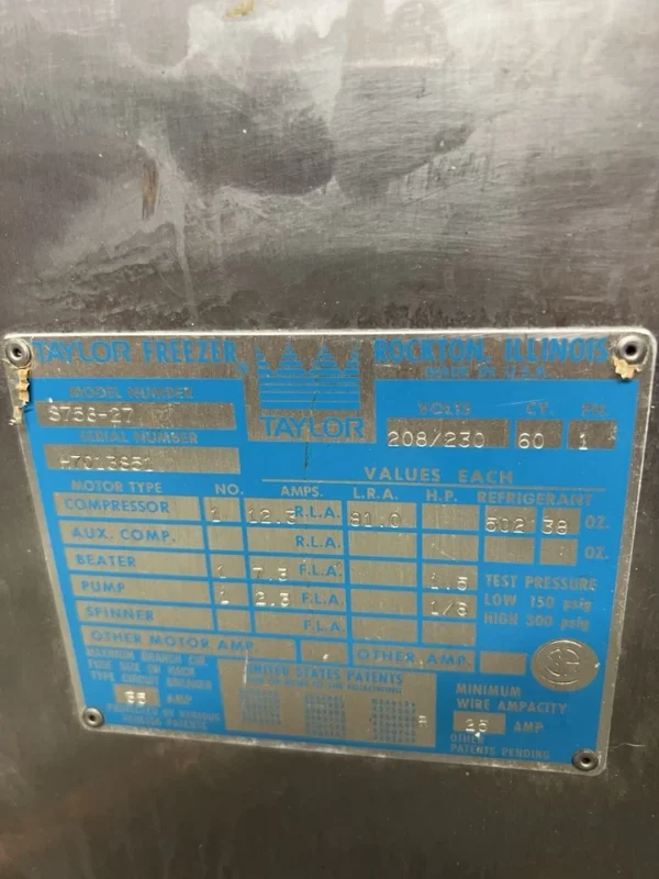 Taylor 8756 Soft Serve Ice Cream Machine - Image 7